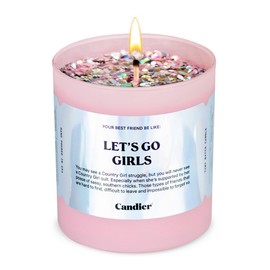 Let’s Go Girls Candle, Scented Phthalate-Free Soy Candles with 60+ Hours Burn Time, Vegan Cruelty-Free Pink Candle for Any Occasion, Candles for Women - Candier