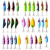 VINFUTIN Fishing Spoon Lures Kit, 30pcs Hard Fishing Spinner Baits