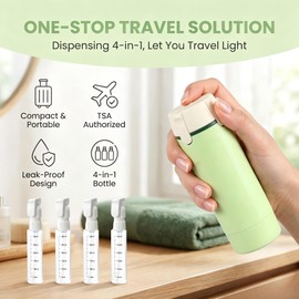 4 in 1 Travel Dispenser Bottle, Including Four 30ML Travel Bottles.
