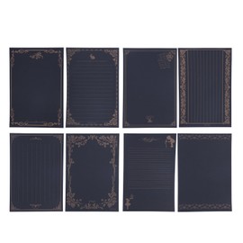 80 Sheets Vintage Letter Paper Lined Writing Paper Pad Writing Stationery Paper Set Assorted 40Pcs Lined Paper and 40Pcs Blank Paper with Retro Letterhead for Calligraphy Painting Drawing Sketching