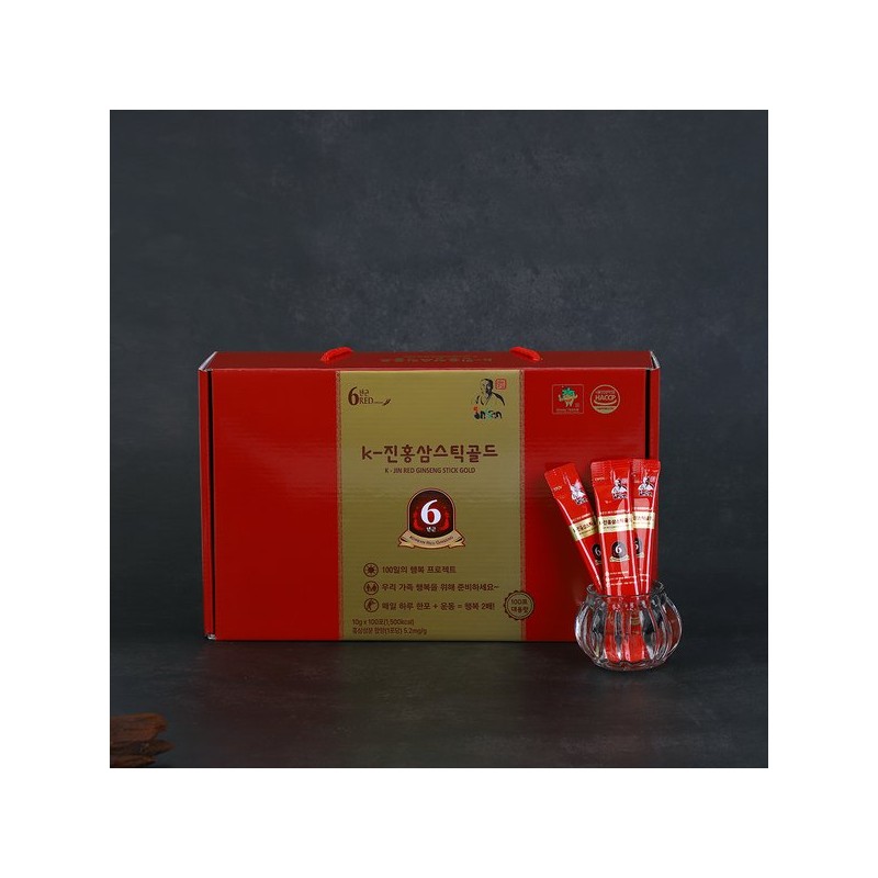 Insanjukyeom K-진홍삼스틱골드 (10gx100포) K-Red Ginseng Stick Gold (10gx100 packs)