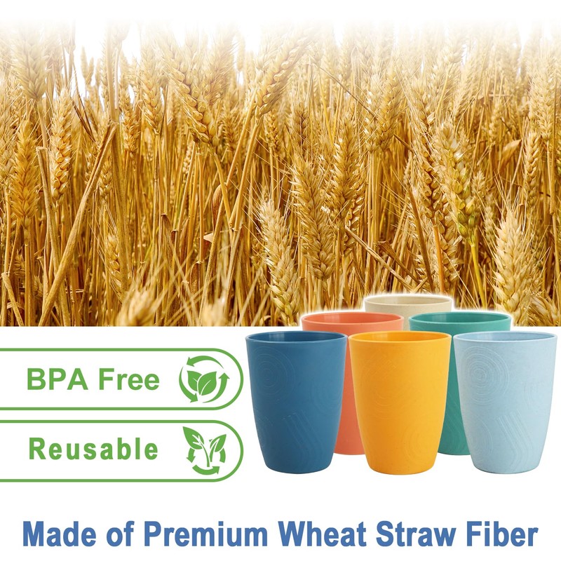 BUSOKIP 12 oz Wheat Straw Cups Set of 6, Alternatives