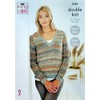 King Cole Knitting Pattern Ladies Cardigan and Jumper in Drifter