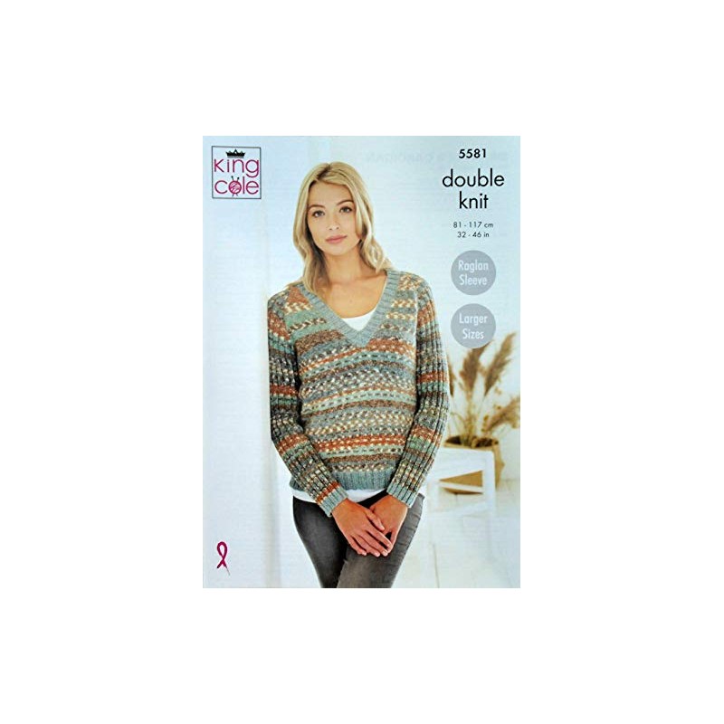 King Cole Knitting Pattern Ladies Cardigan and Jumper in Drifter