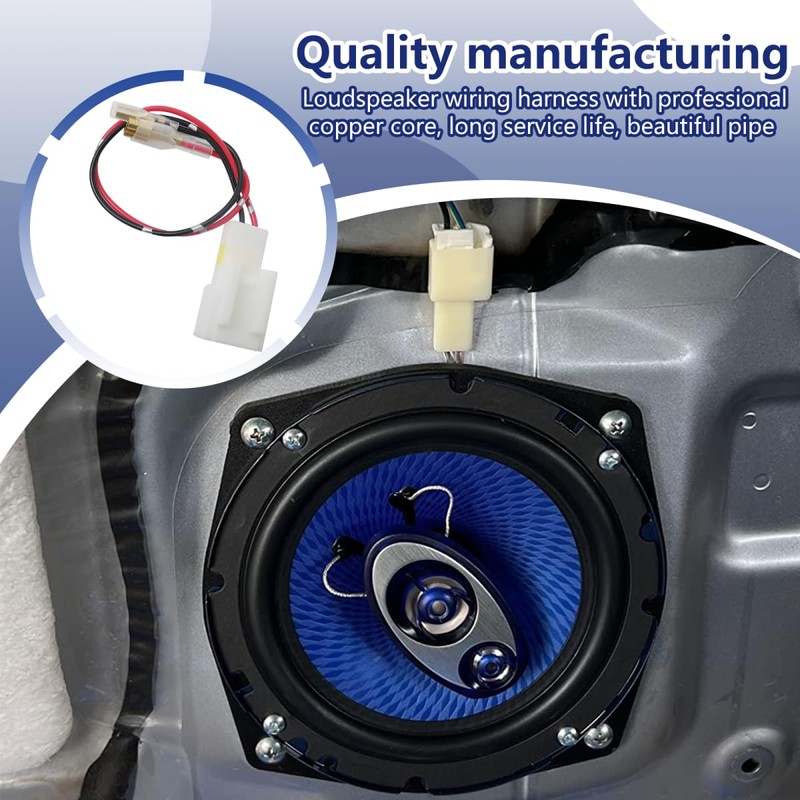 JRSHOME 4-Pack Car Door Speaker Wiring Harness Adapter Connector Plugs