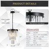 Black Crystal Pendant Light for Kitchen Island,Mini Crystal Chandeliers Modern