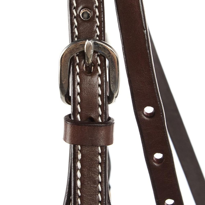 Western Direct Braided Rawhide Chocolate Browband Headstall