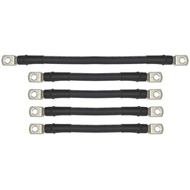 Aftermarket 1/0 Gauge Golf Cart Battery Cables Fits EZGO TXT PDS Medalist 36V 36 Volt Golf Carts(Battery Bank Wiring Cables Only) 5 Piece Set 1994 and Up