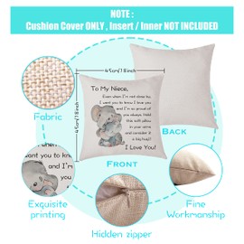 AMZKWY Niece Gifts From Aunt Uncle Cushion Cover Throw Pillow Cover Gift To Niece Birthday (Niece)