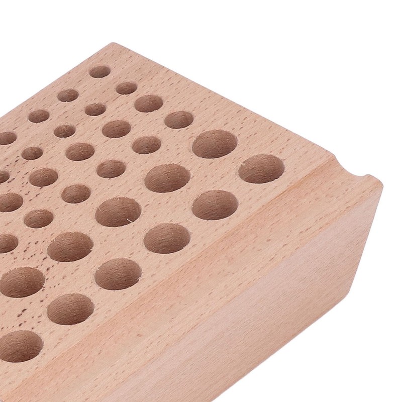 Leather Tool Holder 46 Holes Beech Wood Professional Leather Tool
