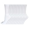 WILSON Women's 12-Pack Basic Crew Socks, White, 4-10