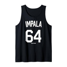 64 Impala text Low Rider Kustom Lead Sled Hot Rod Muscle Car Tank Top