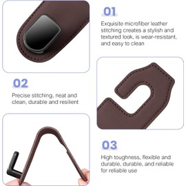 Paquete de 2 ganchos para reposacabezas de asiento de coche, ganchos elegantes organizadores para bolsos, abrigos, paraguas (café)