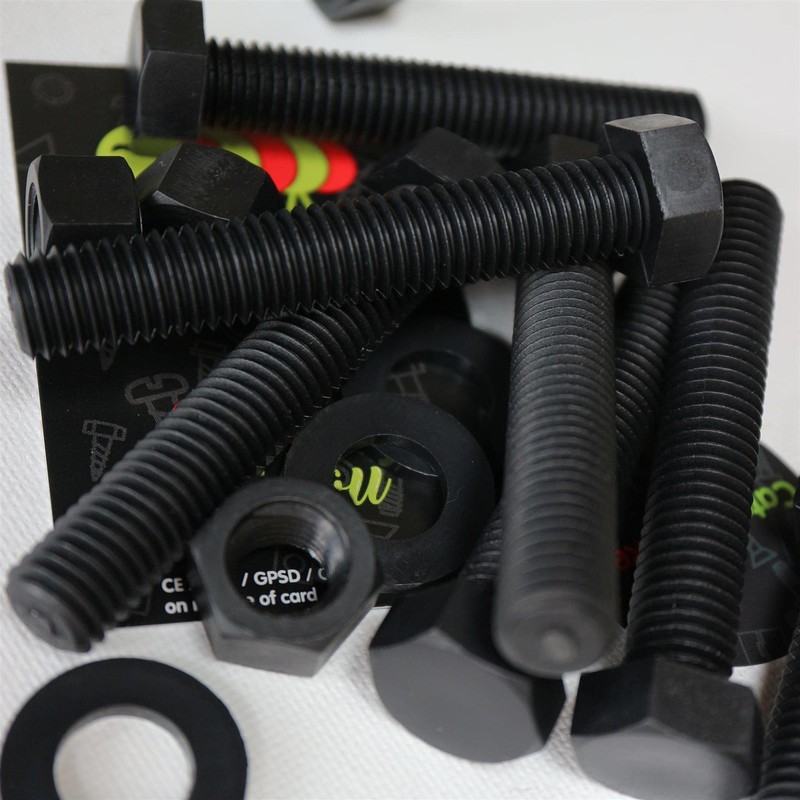 Caterpillar Red 10 x Black Hexagon Head Screws Polypropylene (PP)