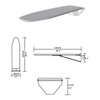 39"x12" Wall Mounted Rotating Ironing Board, Foldable Drop Down Ironing