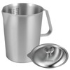 2L Stainless Steel Milk Frothing Jug with Handle and Lid