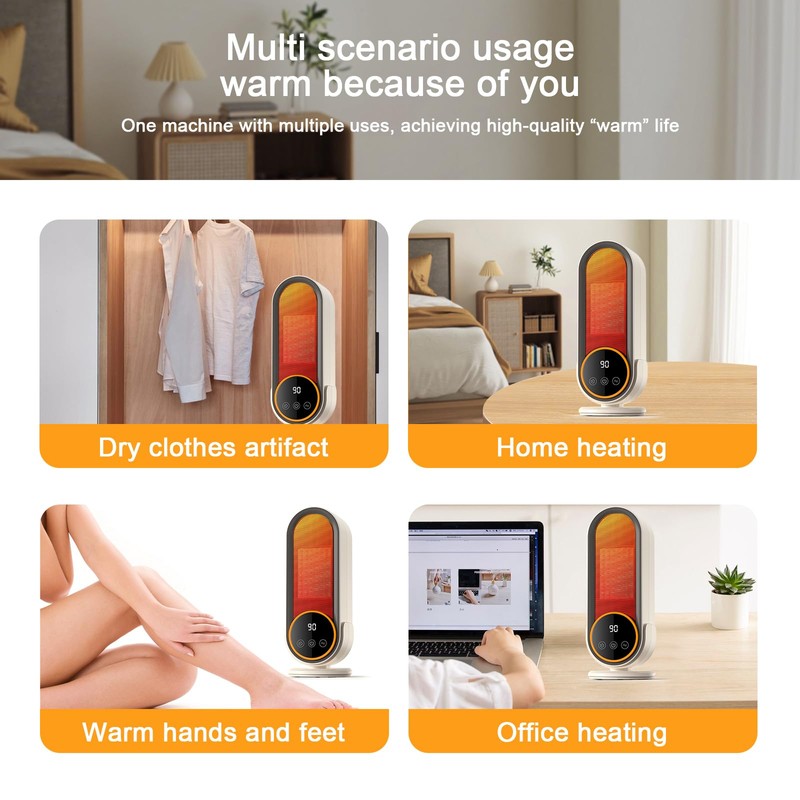 Space Heater Indoor - Energy Efficient Portable Heater with Adjustable