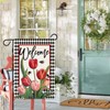 Baccessor Spring Summer Tulip Welcome Garden Flag 12.5 x 18