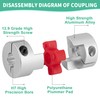 Shaft Coupling 10 mm to 10 mm Waves Flexible Elastic