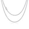 CG&KYGG 3MM Tennis Chains for Men Women, 18K Real White