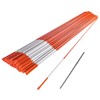 100 Pack - 72" Driveway Markers 5/16", Snow Stakes, Plow