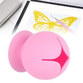 Pssopp Recolector de Chatarra de Vinilo Herramientas de Escarda Artesanales Soporte de Chatarra Herramientas de Scrabooking de Vinilo de Silicona con Ventosas para Soldadores Artesanos (Rosa)
