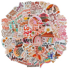 GYGYL 50Pcs Boho Positive Iron on Patches, Motivational Patches Inspirational Applique Patches, Retro Hippie Style Sew on/Iron on for Clothes, Hats, Backpacks, Jackets, Bags