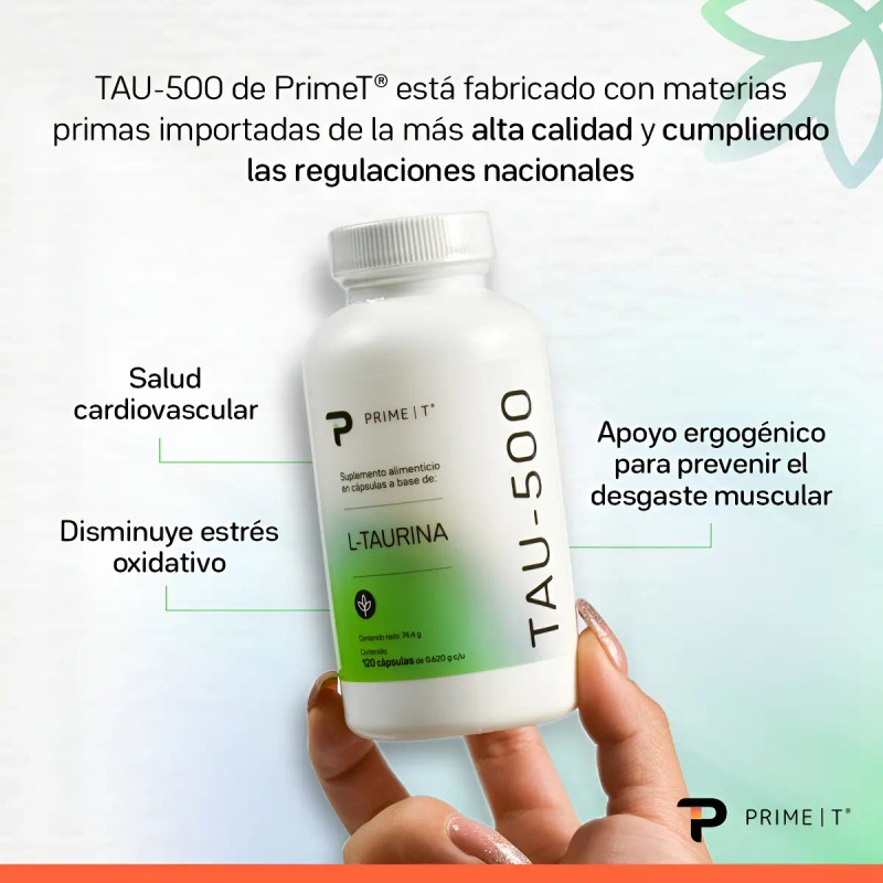 Taurina Suplemento Primetech 120 Cáps 500 Encuentra Grandes Cantidades Cerebro