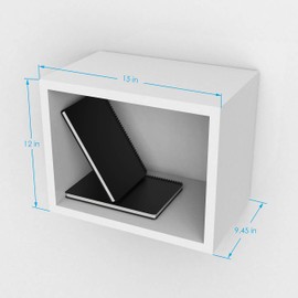 Floating Cube Shelves for Wall, BedroomWall Cubbies Storage Shelves,Floating Bathroom Shelf White,Wall Floating Bookshelf, Black Square Wall Shelves for Bedroom, Living Room, Kitchen,Office(White)