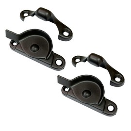QCAA Zinc Die Cast Window Sash Lock, 2-7/16", Oil Rubbed Bronze, Made in Taiwan, 2 Pack