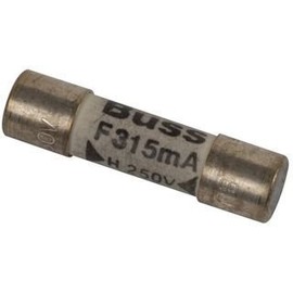 COOPER BUSSMANN BK/GDA-315MA FUSE, CARTRIDGE, 315mA, 5X20MM, FAST ACT (5 pieces)