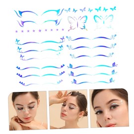 OHPHCALL Butterfly Eyeliner Stickers Brown Temporary Decals Eye Makeup for Diy Cosplay