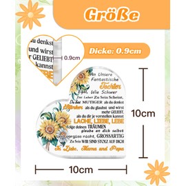 Putuo Decor Daughter Acrylic Heart Decoration - Inspirational Table Decoration with Saying, Gift for Daughter