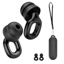 Thunelec Ohrstöpsel zum Schlafen mit Einzel/Doppelkappen, Silikon Ohrstöpsel zur Lärm SNR 35dB, Wiederverwendbare Gehörschutz Ohrstöpsel für Schlaf/Fokus/Reisen/Konzerte-7 Paar Ohrkappen in S/M/L