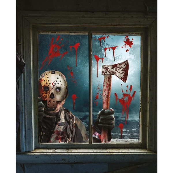 NET TOYS Horror Window Film Jason Colourful 2 Sheets of