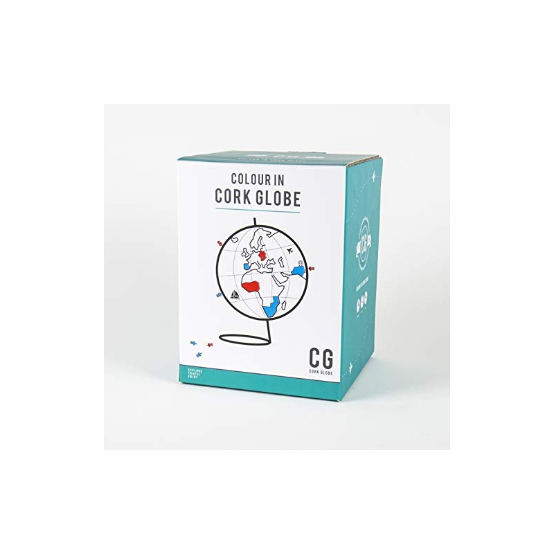 Gift Republic Cork Color Globe with Pins, 14 x 14