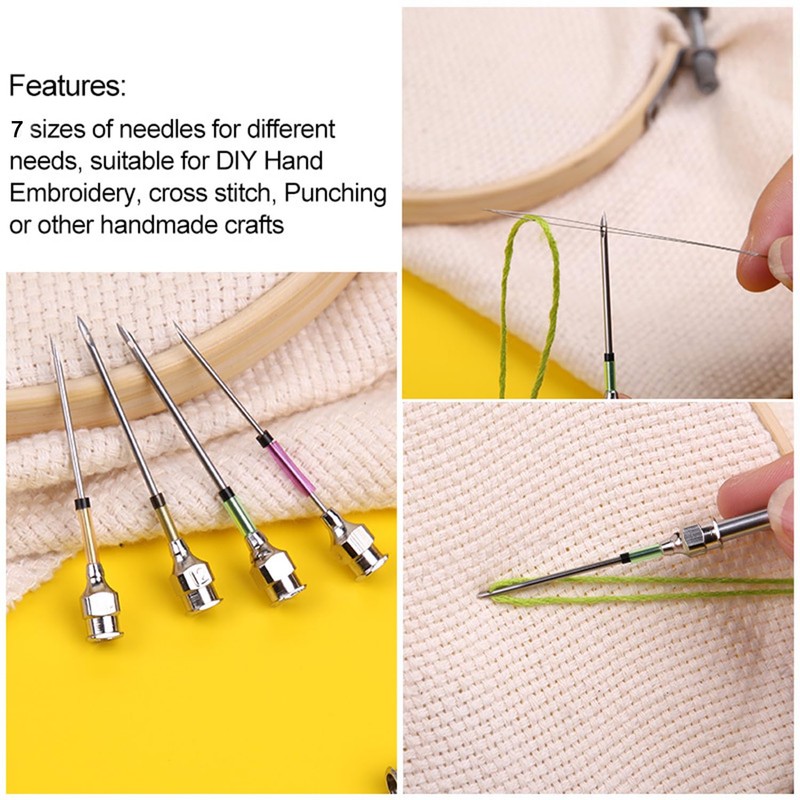 10Pcs Punch Needle Kits, Punch Needle Starter Kit, Adjustable Punch
