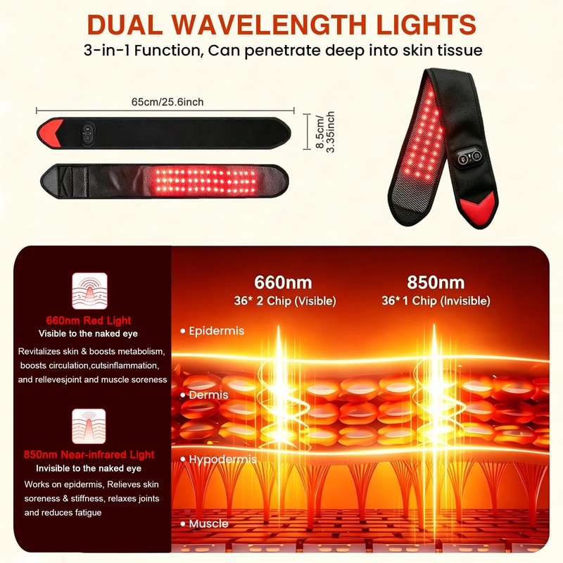 Red & Infrared Light Therapy Wrap for Wrist Relieve Carpal