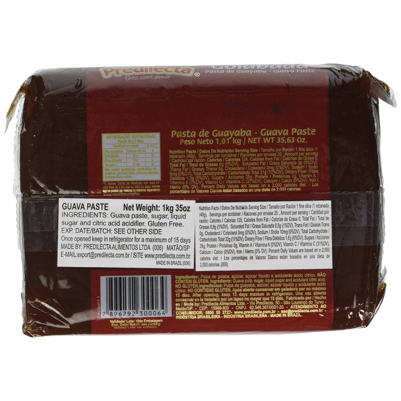 Predilecta Guava Paste - 35.27oz | Goiabada Predilecta - 1kg