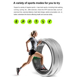 Cuifati Smart Tracker Health Ring for Women & Men, IP68 Waterproof Wearable Fitness Tracker Ring with Sleep Monitoring Step Counting Camera Control Heart Rate Body Temperature (12)