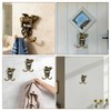 KxrTpx Antique Brass Coat Hooks, Decorative Brass Door Hooks and