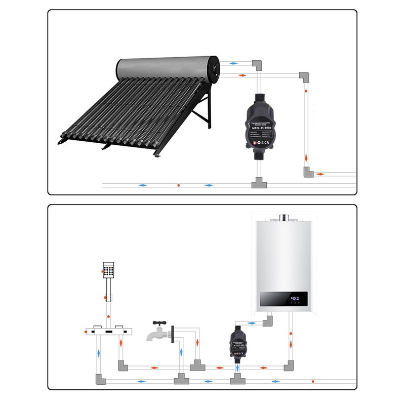 Booster Pump Automatic Water Pressure Shower Boosting Recirculating Wall Mount