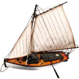GAWEGM Ship Building Kit - 1:30 Flattile Wooden Fishing Boat Model