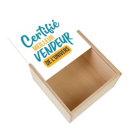 Fabulous Wooden Box - Certified Universe Bestseller Marchand Boutique (11 x 11 x 3.5 cm)