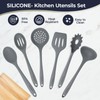 Culinary Couture Grey Silicone Kitchen Utensils Set of 6, Non-Stick