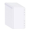 YFFSFDC Binder Pockets, 10 Pack A5 Size 6 Hole Zipper