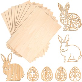 Pack of 10 Balsa Wood Sheets Thin Sheets Balsa Wood Plywood Sheet Unfinished for Aeroplane Wood Craft Boat Model Projects (200 x 100 x 1.5mm)