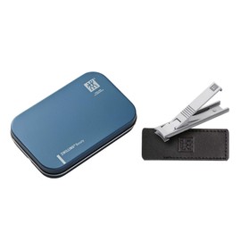 Zwilling Twin® S Nail Clippers Leather Case + Aluminium Box Blue + Gift Box