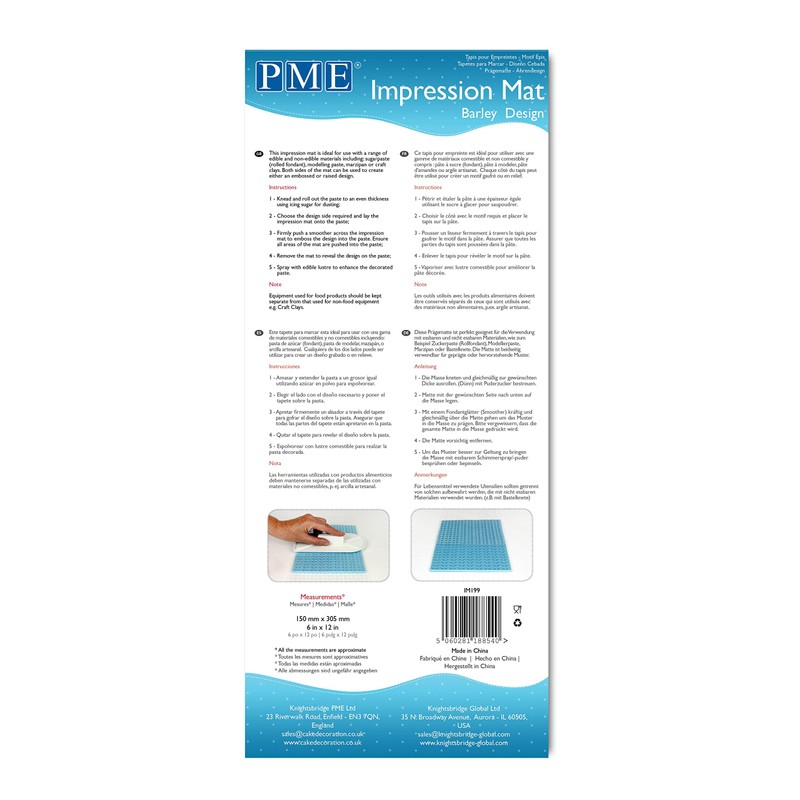 PME Barley Design Impression Mat