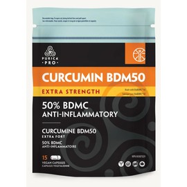 PURICA - Curcumin BDM50 Extra Strength, 15 Vegan Capsules - Source of Antioxidants - Help Relieve Joint Inflammation